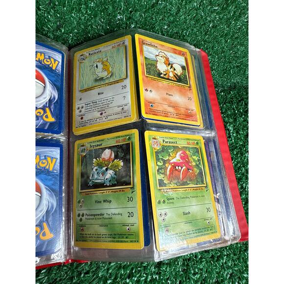 Vintage Red Pikachu Pokemon Card Binder 4-Pocket Full with Cards - Picture 14 of 17